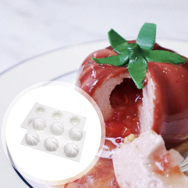 6 Pumpkin Silicone Cake Mold For Chocolate Ice Cream Decorating Pudding Dessert Tools Bakeware Baking Silicone Cake Molds For Baking 3D Pumpkin Silicone Mold For Party