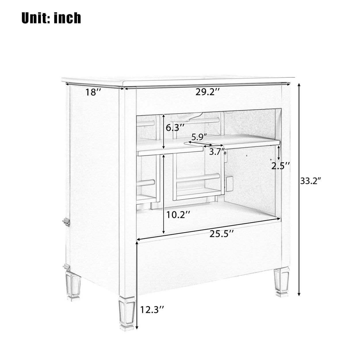 60-Inch Green Vintage Double Sink Vanity With Cabinets And Drawers (SAK26149)