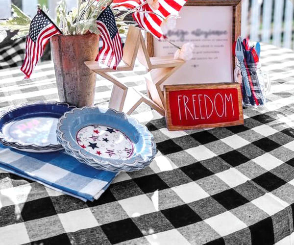 Round Tablecloth - Plaid Tablecloths
