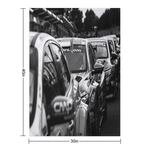 BTCC British Touring Car Lineup Throw Blanket
