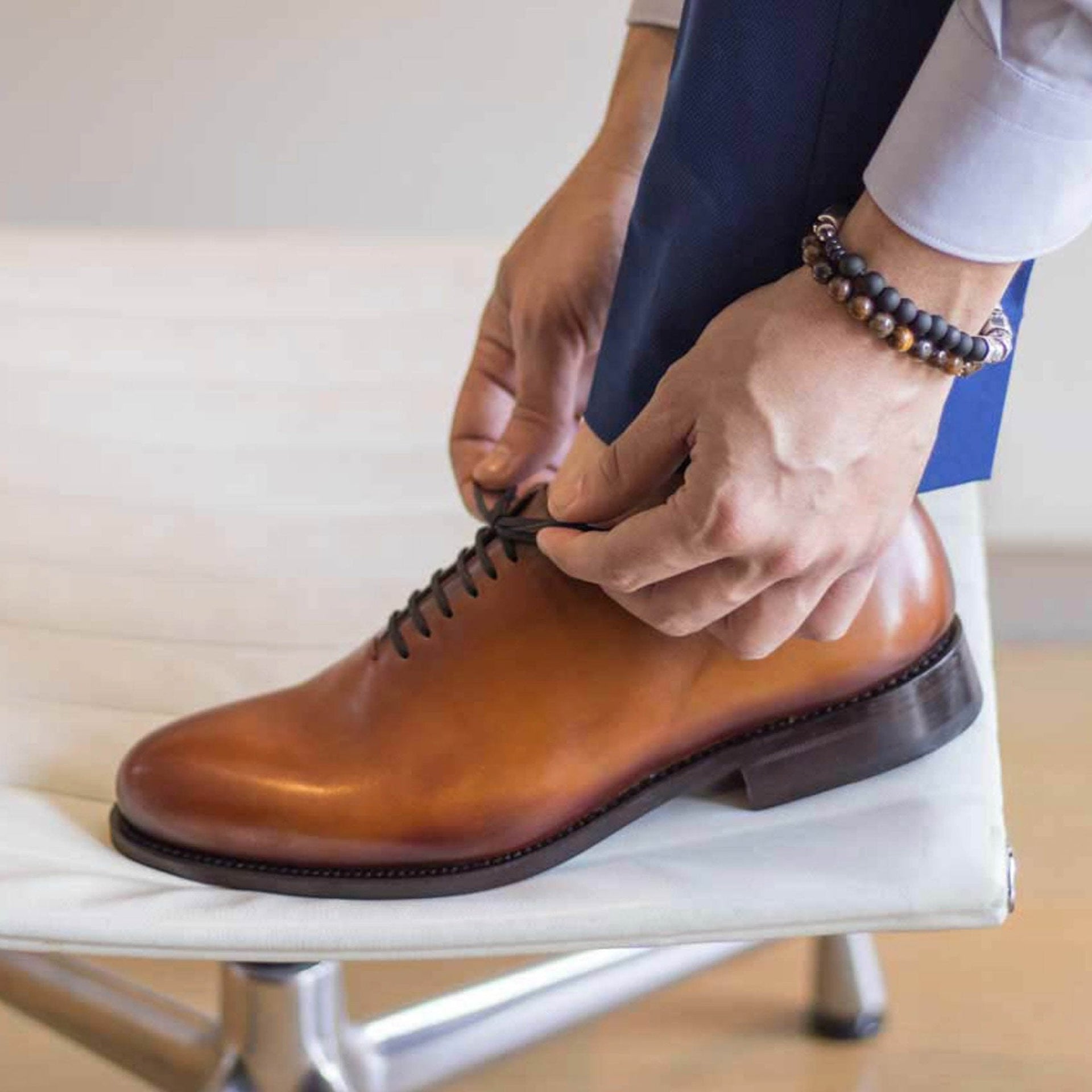 Raggio2 - Classic brown oxford wholecut dress shoes for men
