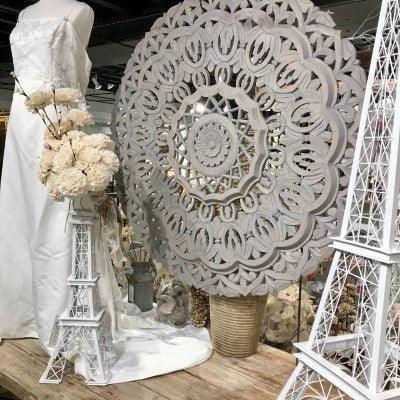 Chartres Carved Wall Medallion - Gray