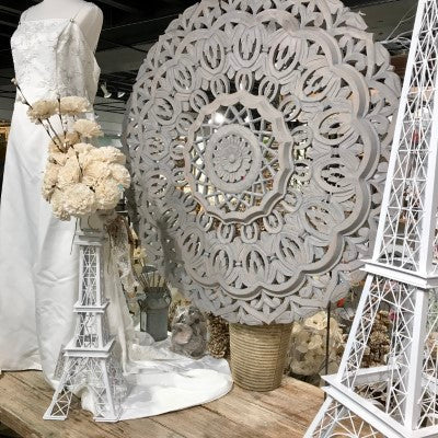 Chartres Carved Wall Medallion - Gray