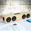 Home theater portable column Bluetooth Speaker Wireless wood speaker Alarm Clock Radio subwoofer Soundbar for TV speaker AUX USB - yellow