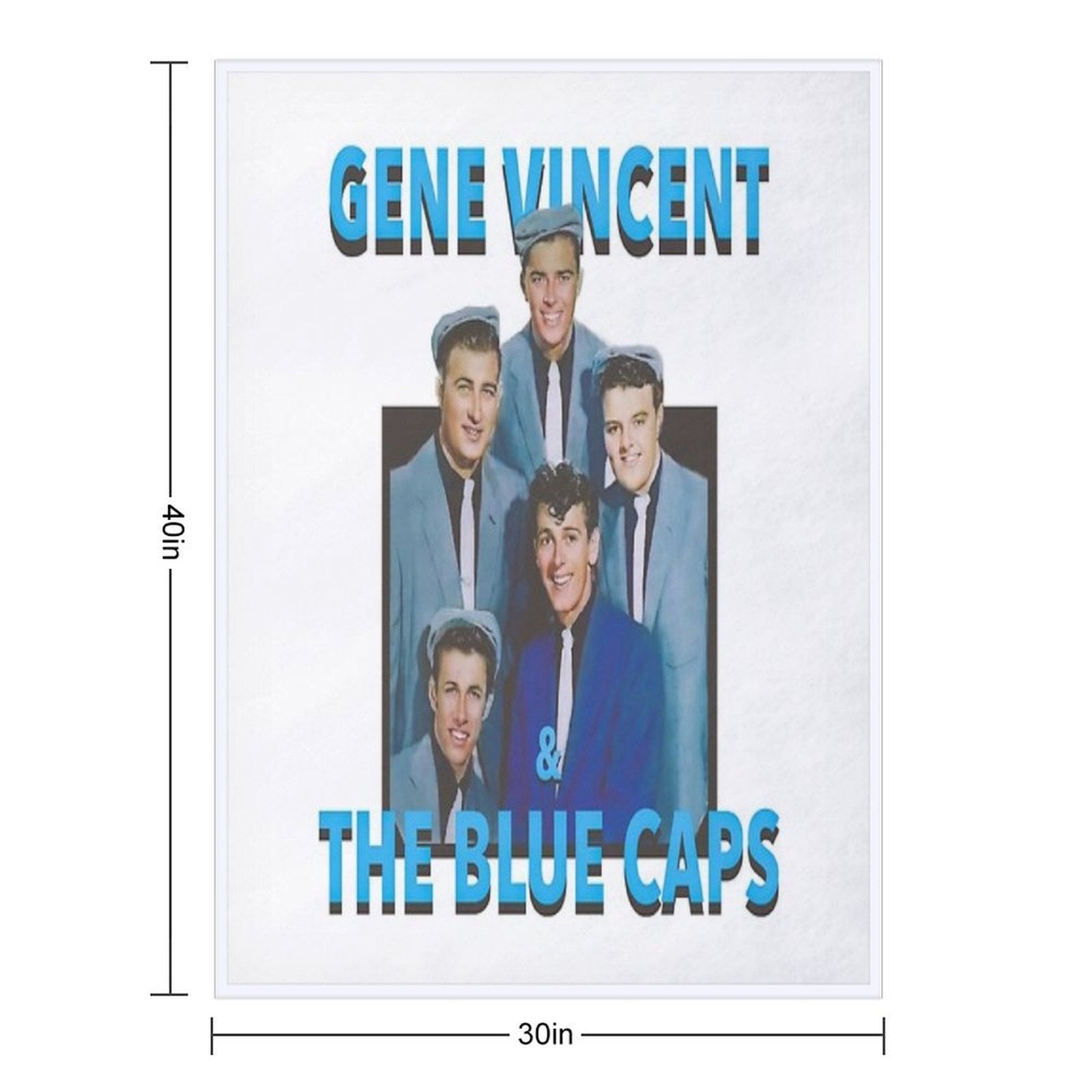 Gene Viincent And The Blue Caps Sustainable Throw Blanket