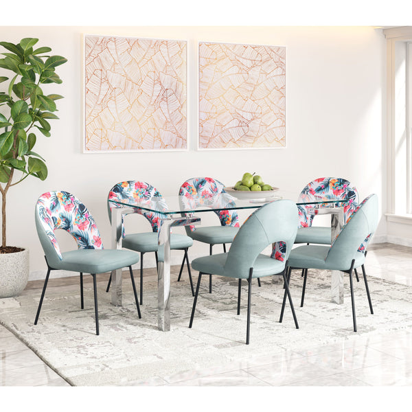 Bethpage Dining Chair (Set of 2) Multicolor Print & Green