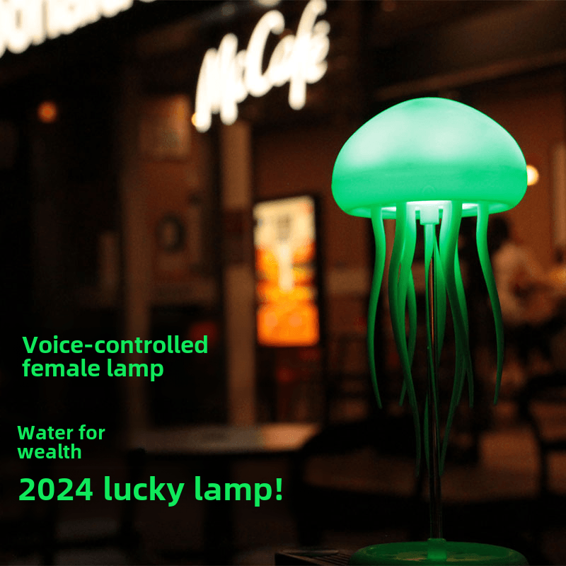 RGB Color Change Chandelier USB Rechargeable Jellyfish LED Lamp Garden Decoration LED Light With Voice Control