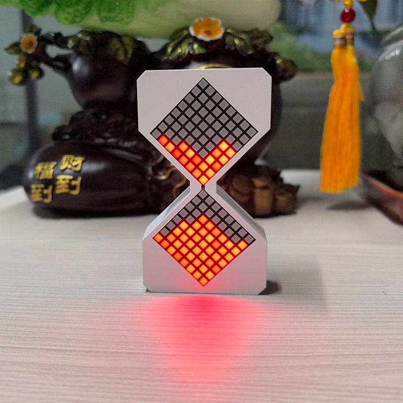 Cyber-style LED electronic sand timer: gravity-sensing, 1-30min countdown, tech decompression toy