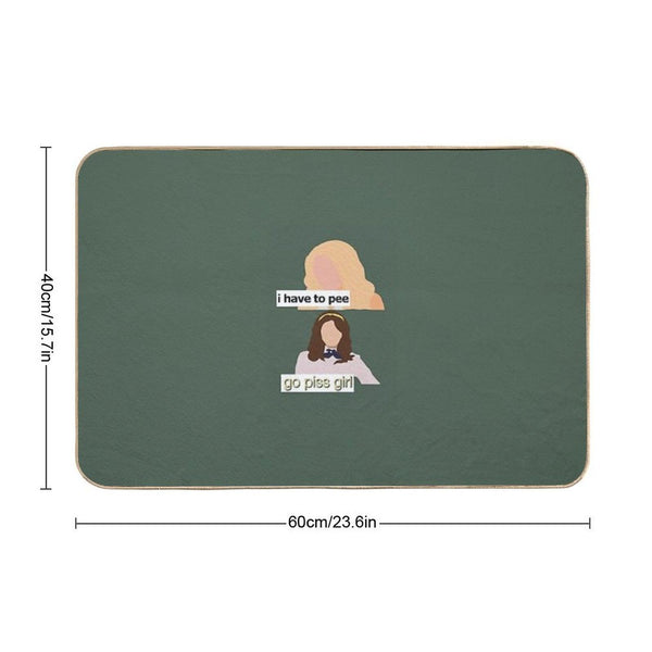 Go Piss Girl (green) Bath Mat