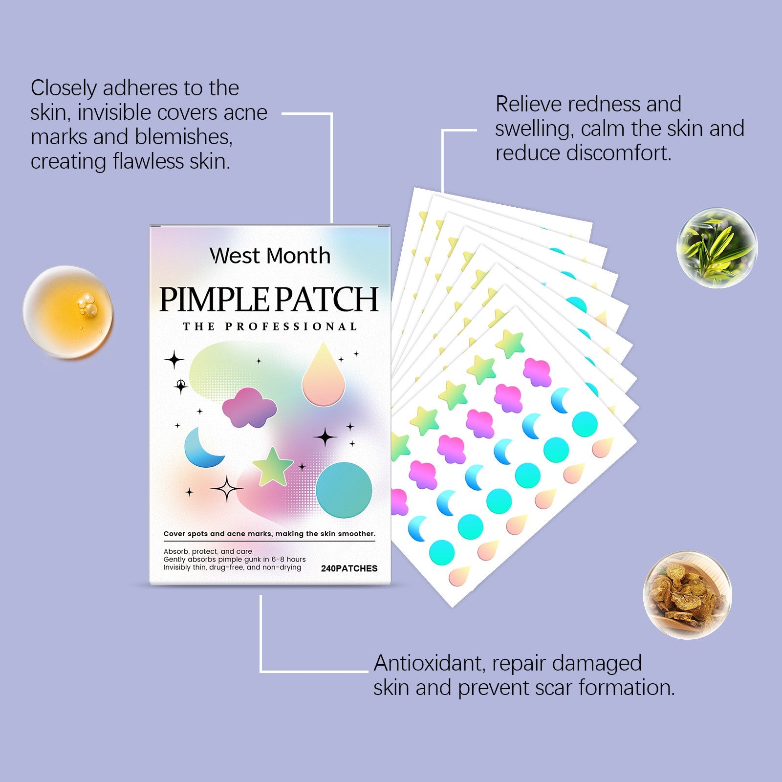 Color Cover Acne Patch, Facial Skin Acne Mild Cover Acne Care Patch
