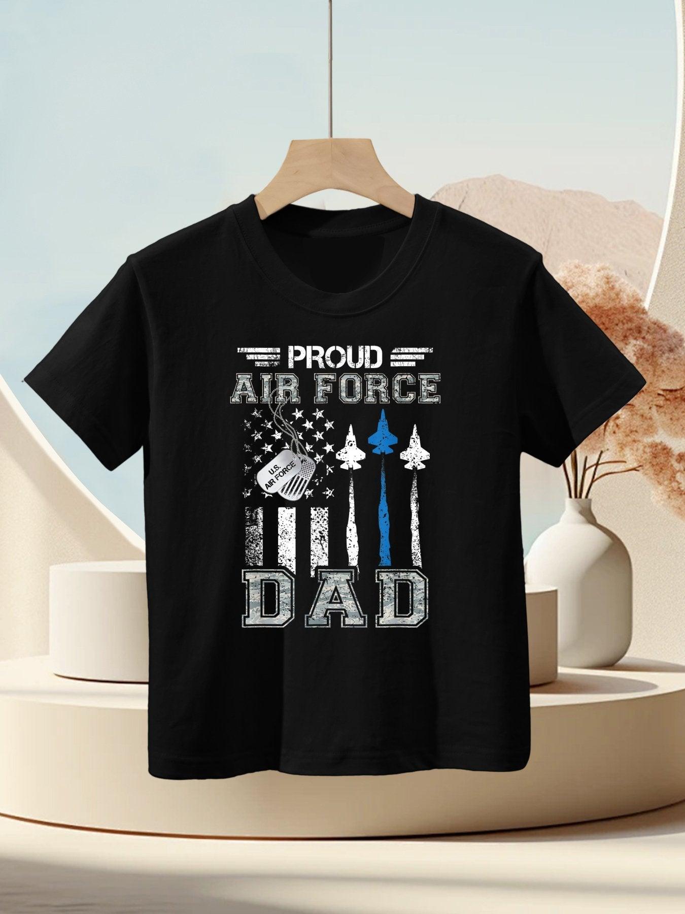 Proud Air Force Dad US Air Force Graduation Dad Gifts Kids T-Shirt