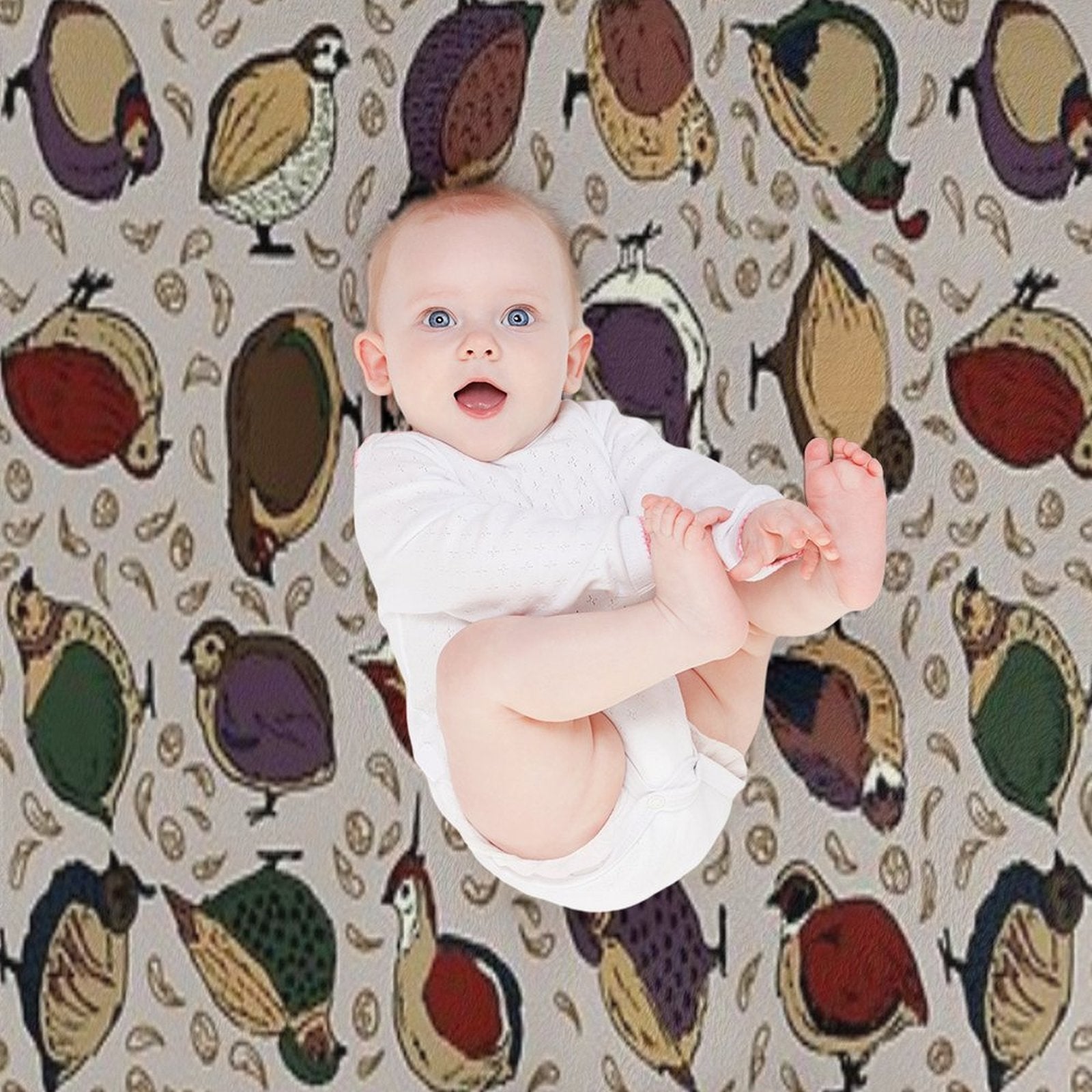 Rustic Quail (Now With More Quail!) Durable Throw Blanket
