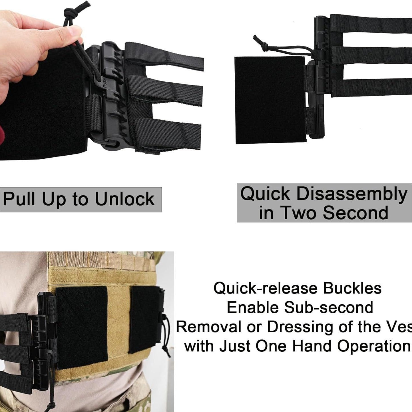 Tactical vest quick release buckle belt vest universal Molle quick release buckle Jpc Cpc6094 420N vest buckle