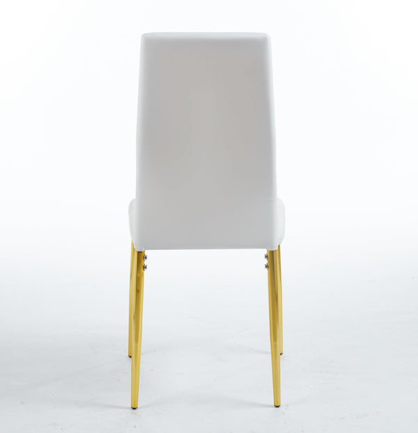 chair  set of 4,GOLDEN COLOR LEG,WHITE SEAT