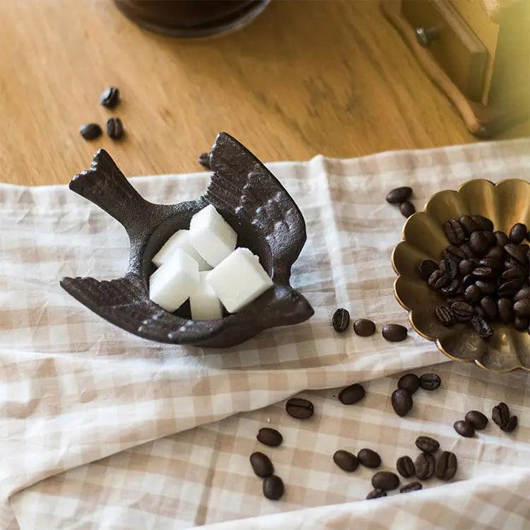 Rustic Iron Bird Tea Light Holder