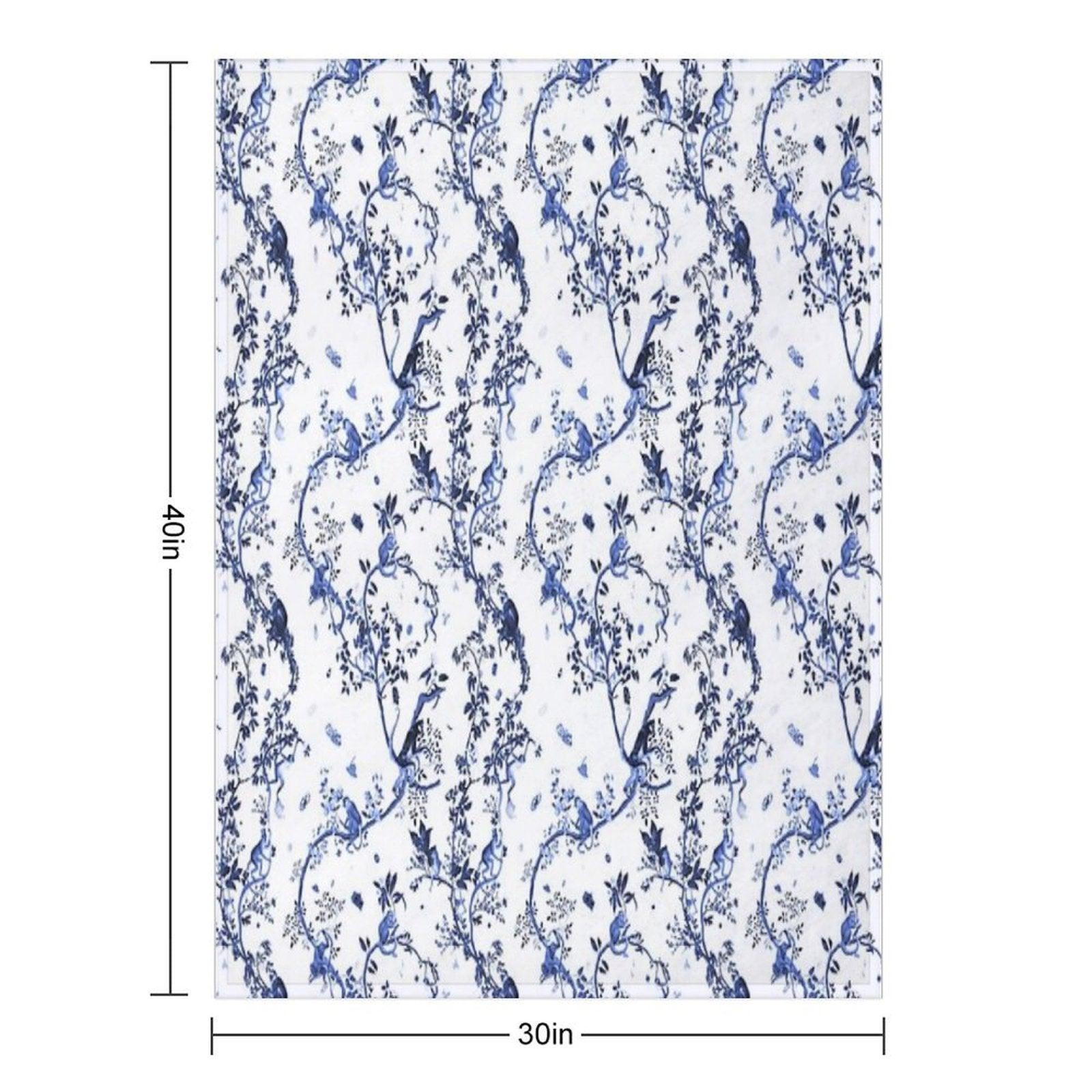 Monkey World Jouy Throw Blanket