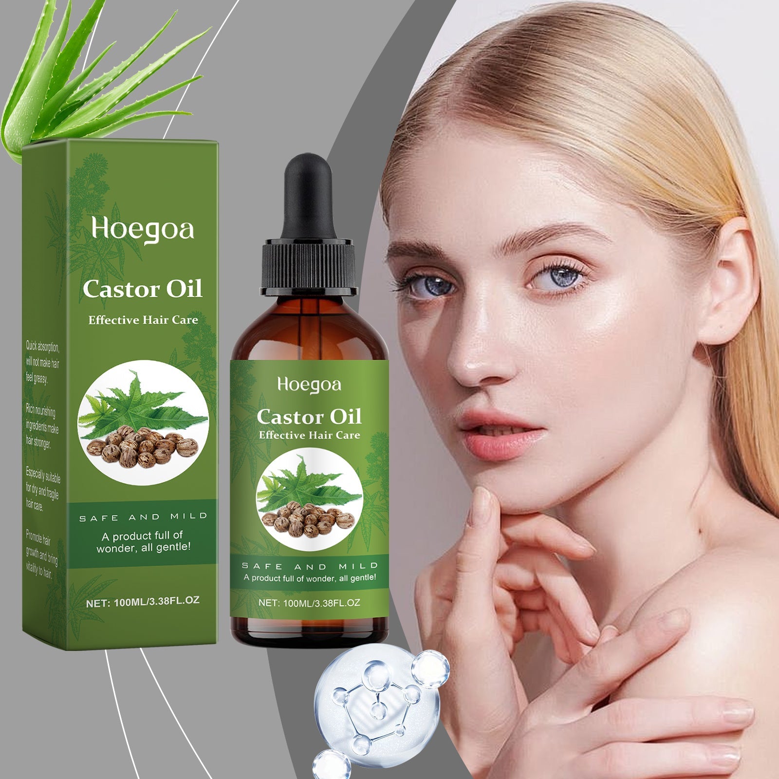 Castor Oil Hair Conditioner Nourishes And Moisturizes Hair Care Soft And Glossy Daily Massage Treatment Oil