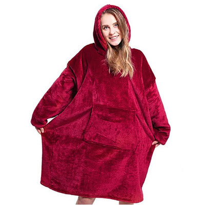 Lazy Head Set Of Coil Blanks Hoodie Hooded Warm Clothes Outdoor Cold Clothes