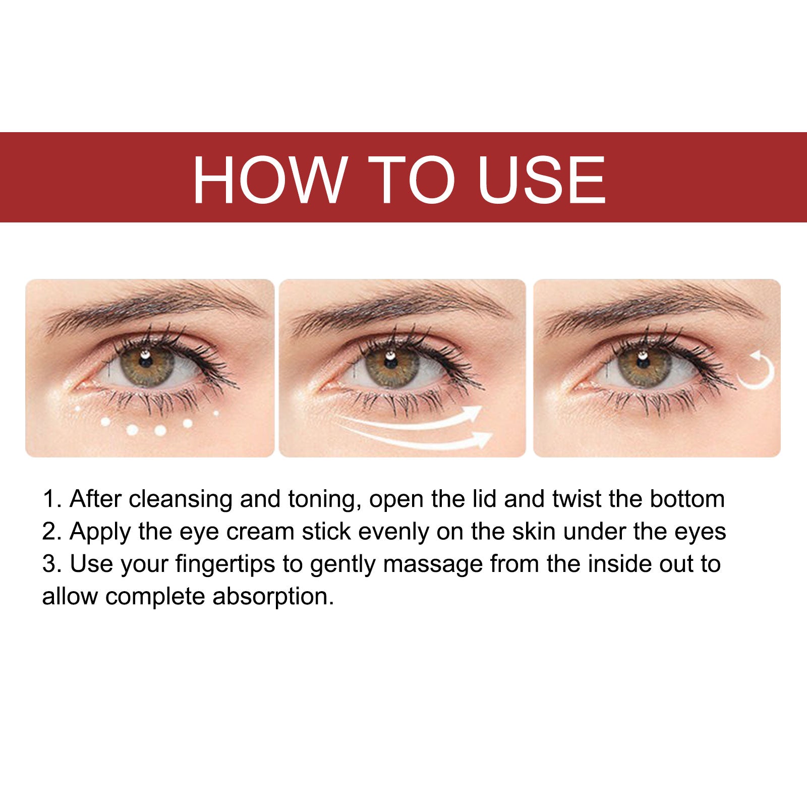 Retinol Eye Cream Stick Reduces Fine Lines, Bags And Dark Circles, Hydrates And Tightenes The Skin Around The Eyes