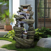 Resin Rock Waterfall Fountain Large 60 Inch 7 Tier