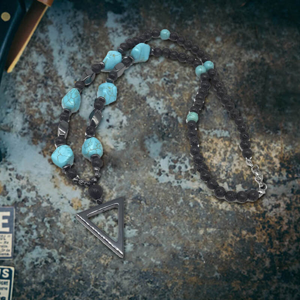 60 cm Turquoise Bead Necklace