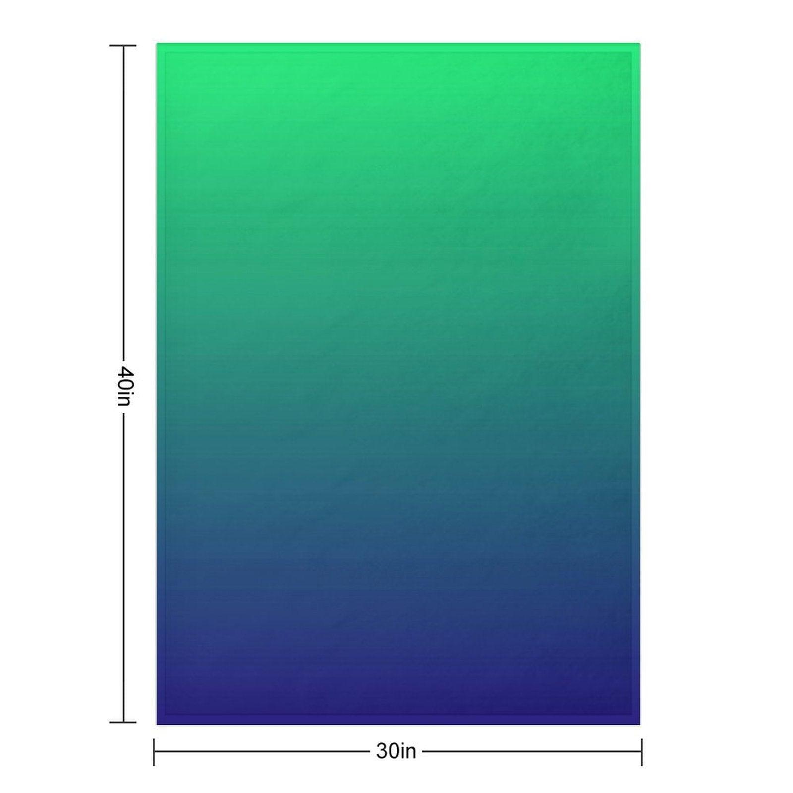 Color Shift - Light Green to Dark Blue Throw Blanket