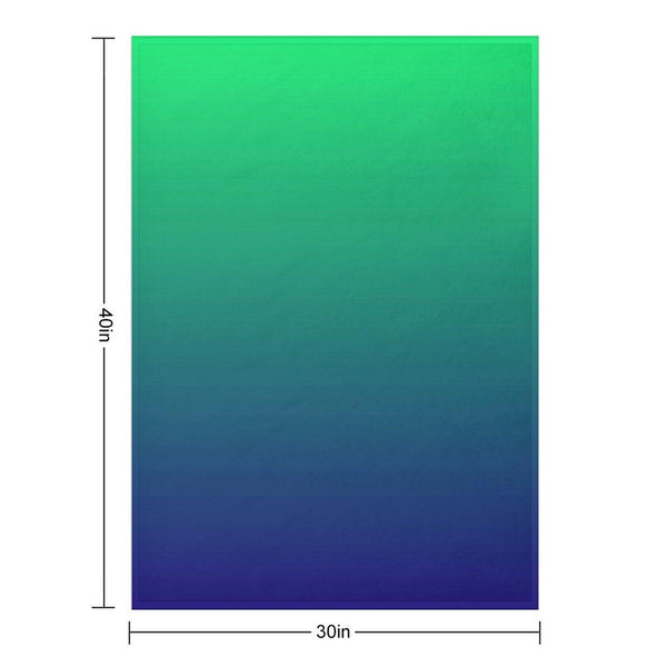 Color Shift - Light Green to Dark Blue Throw Blanket