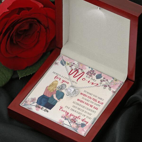 Personalized Message Card Alluring Beauty Love Knot Necklace Jewelry - Best Gift For Mother's Day
