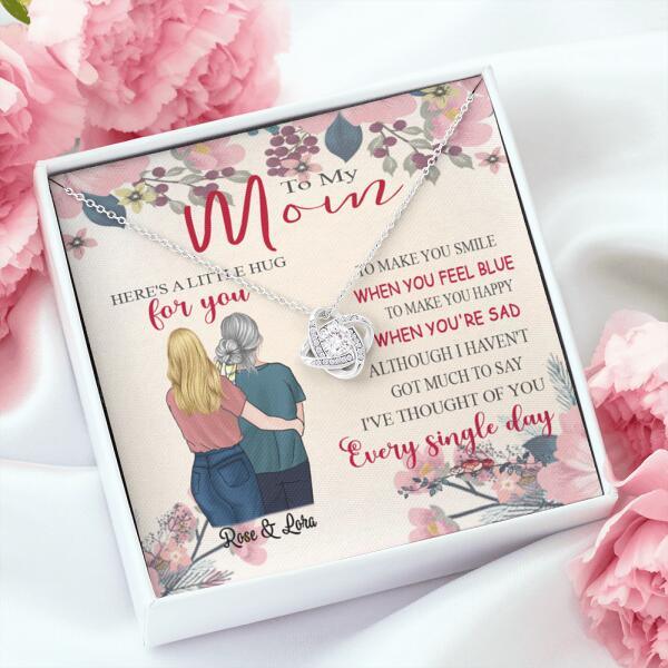 Personalized Message Card Alluring Beauty Love Knot Necklace Jewelry - Best Gift For Mother's Day