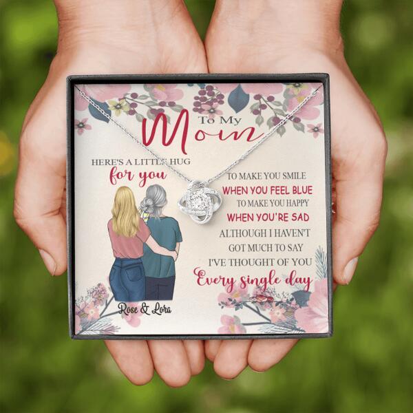 Personalized Message Card Alluring Beauty Love Knot Necklace Jewelry - Best Gift For Mother's Day