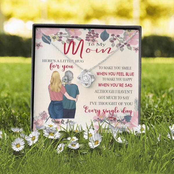 Personalized Message Card Alluring Beauty Love Knot Necklace Jewelry - Best Gift For Mother's Day