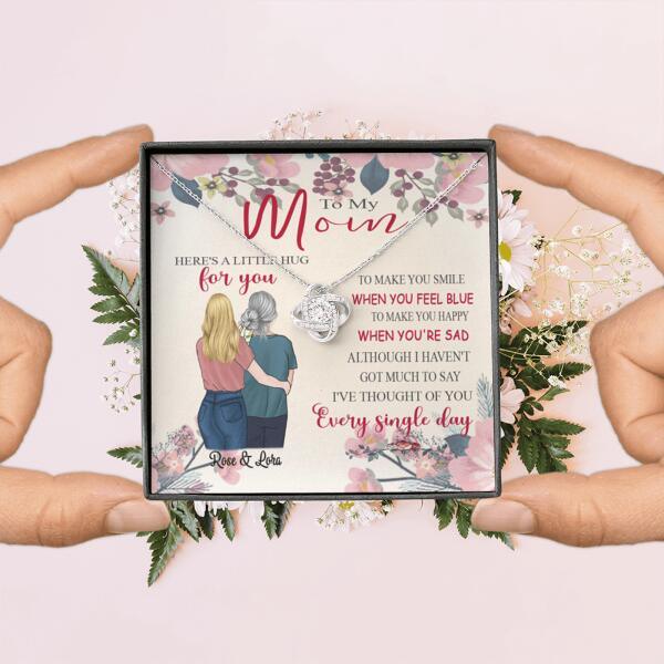 Personalized Message Card Alluring Beauty Love Knot Necklace Jewelry - Best Gift For Mother's Day