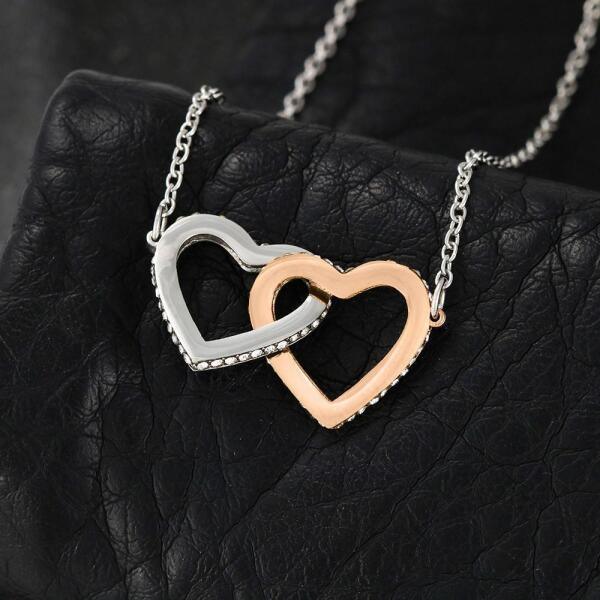 Personalized Interlocking Heart Necklace Jewelry - Best Gift For Mother's Day - To The Best Mother-in-law - IWJMRF