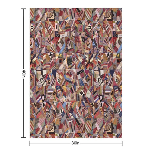 Patches of Joy A Crazy Quilt Design Stitching Together Memories A Crazy Quilt Design Compact Throw Blanket
