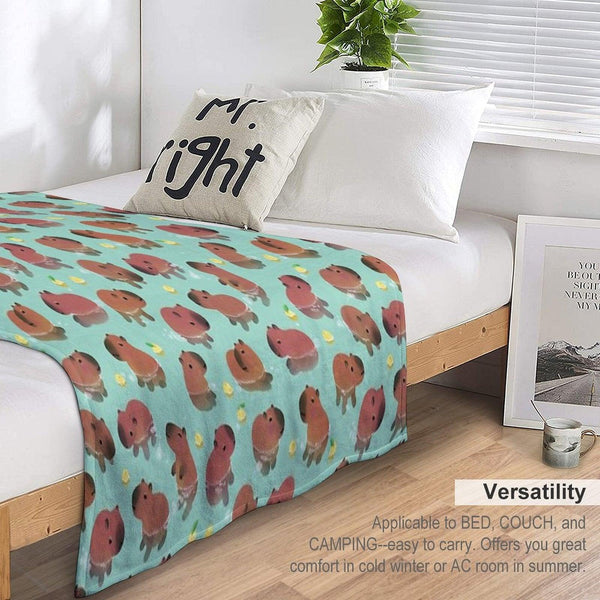 Capybath Time Throw Blanket