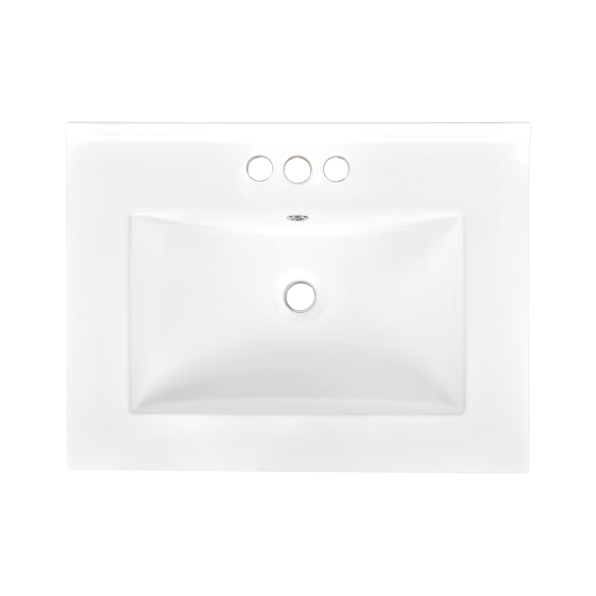 Modern Bathroom Vanity with Top Sink and 2-Tier Large Storage Shelves Cabinet