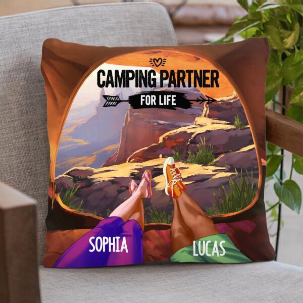 Personalized In Tent View Pillow Cover - Best Gift Idea For Couple/Camping Lovers - Camping Partner For Life - 619Z6N