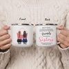 Personalized Friends Enamel Mug - Gift Idea For Best Friends - True Friendship - Enamel / White / 12oz