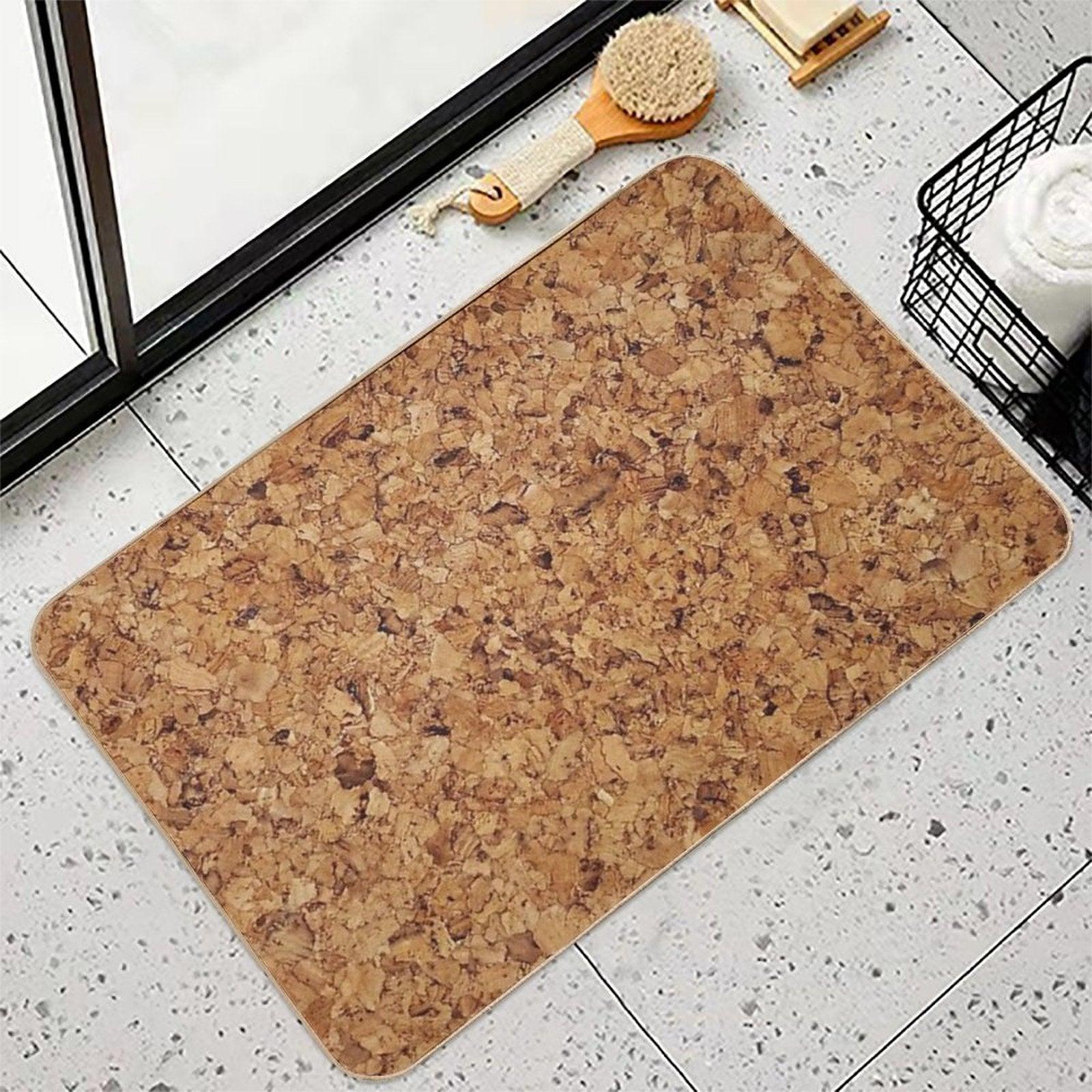 Cork Texture Bath Mat