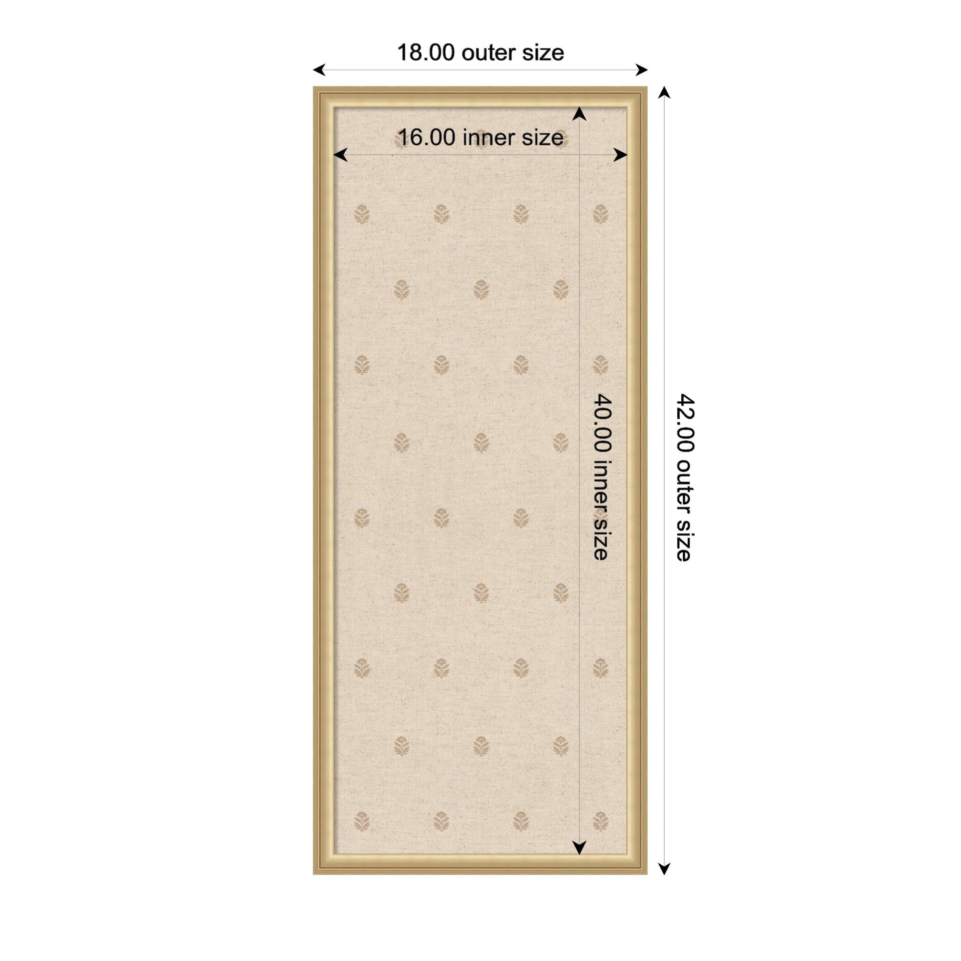 Pinboard Beige Botanical Block Print