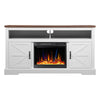 60''Fireplace TV Stand with Freestanding Electric Fireplace & Wooden Storage Cabinet M2301