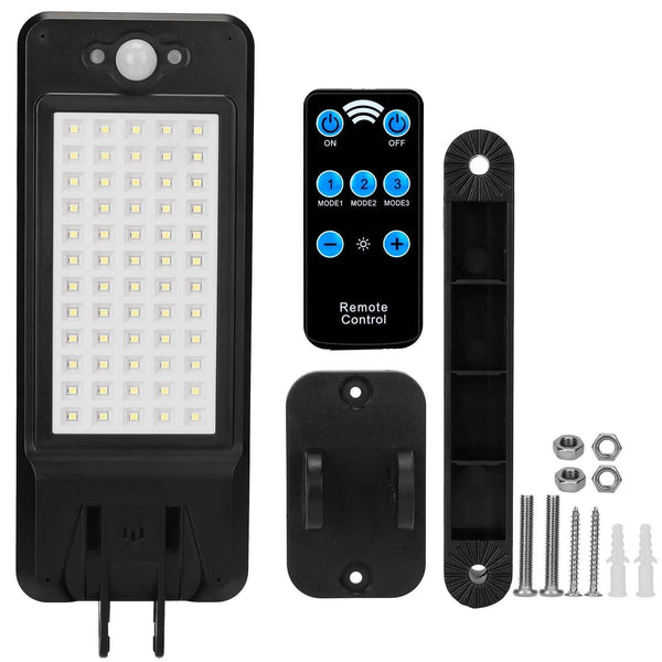 60LEDs Solar PIR Motion Sensor Remote Control Wireless Lamp
