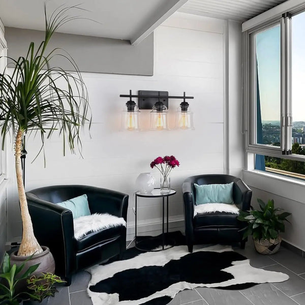 60W Elegant Wall Lights Modern with Clear Glass Sconce