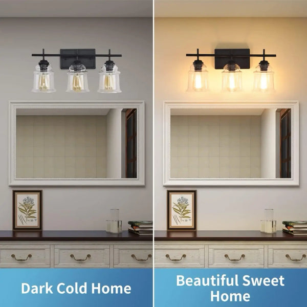 60W Elegant Wall Lights Modern with Clear Glass Sconce