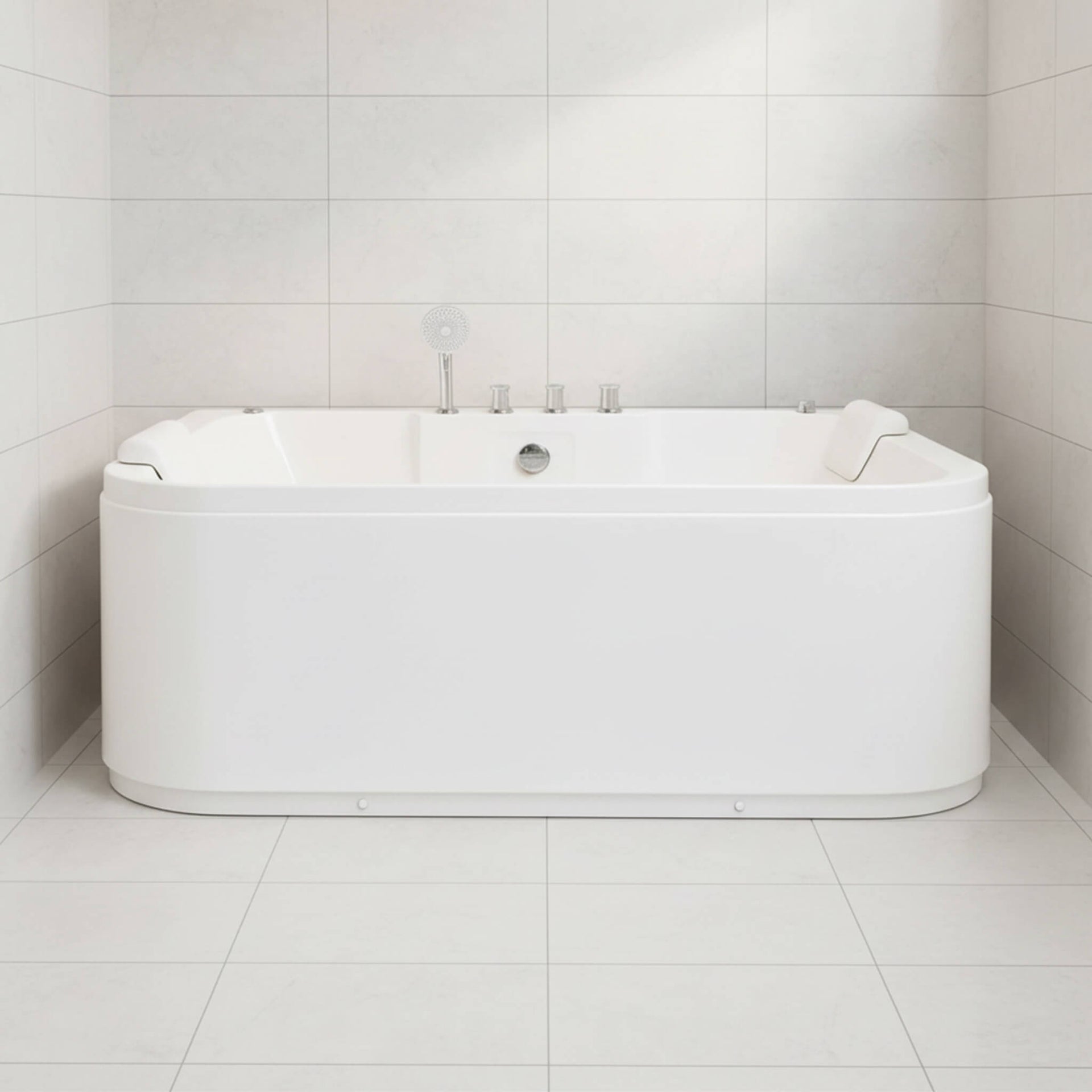 Lagoona 61-Inch 2-Person Acrylic Whirlpool Massage Bathtub With 16 Water Jets And LED Lights (SAK15780)