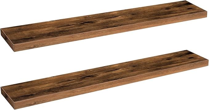 HOOBRO Floating Shelves for Wall, Wall Mounted Shelf Set of 2, 47.2