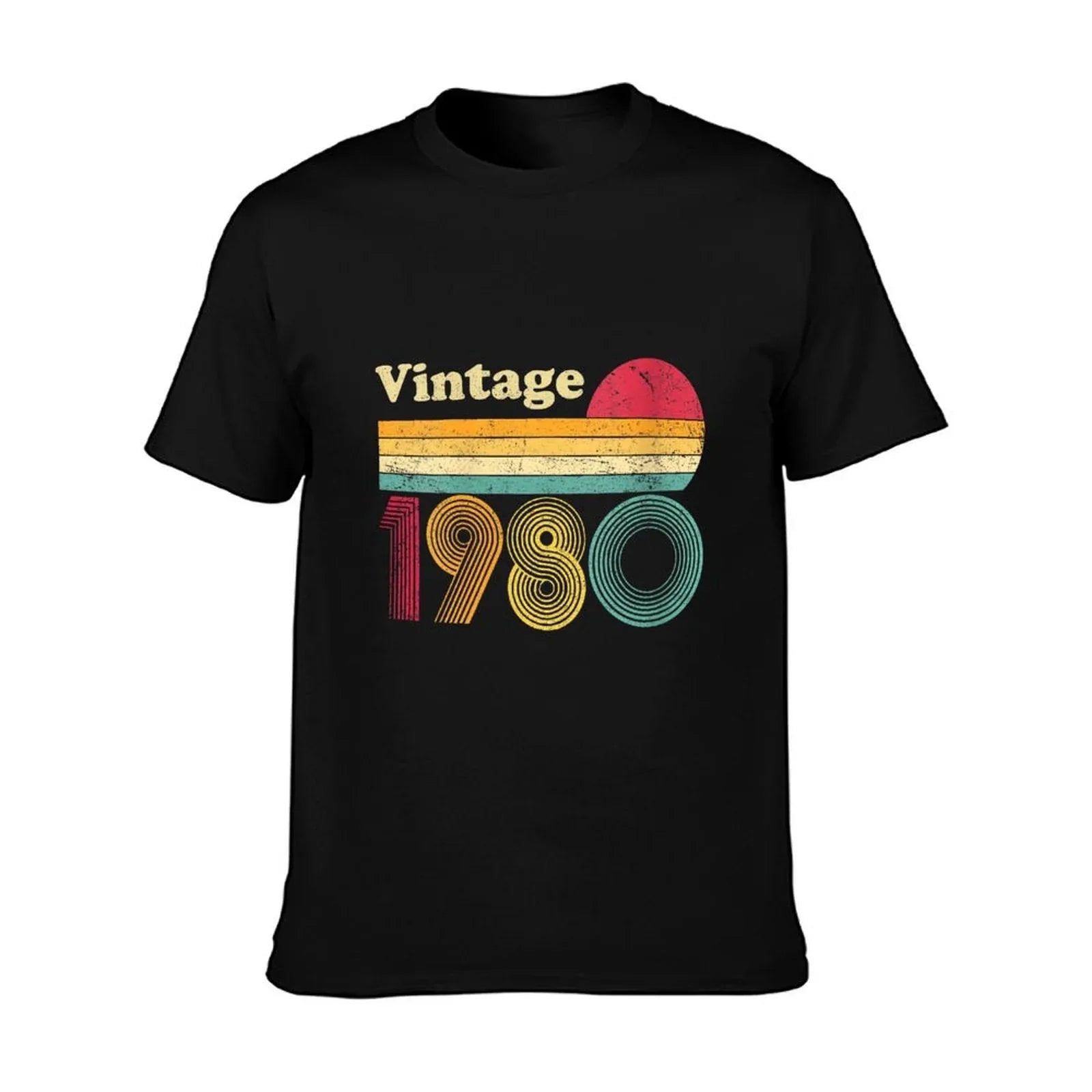 Womens 1980 40th Birthday Gift Vintage Retro Men Women 40 Years Old  Summer-ready Fabric T-Shirt