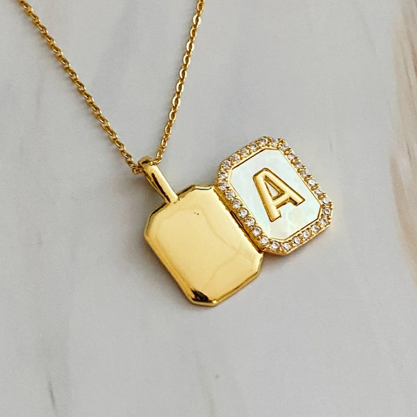 Initial Deco Open Locket Pendant Necklace - Gifts for You 'n Me