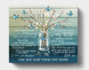 Personalized Memorial Gift Canvas - You never said I'm leaving - Horizontal Canvas / White / 12x8 inches