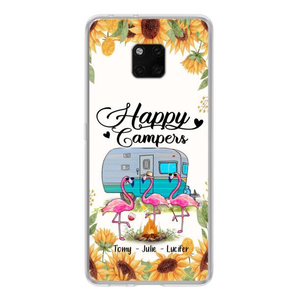 Personalized Camping Flamingo Phone Case - Happy Campers - For Xiaomi, Oppo And Huawei Phone Case - JLDWNZ